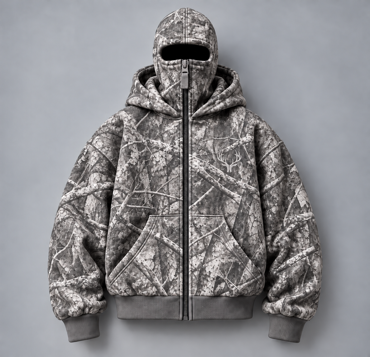 Frost camo balaclava hoodie