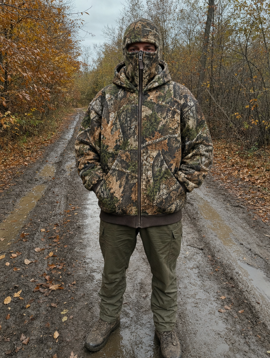 Camo balaclava hoodie lifestyle