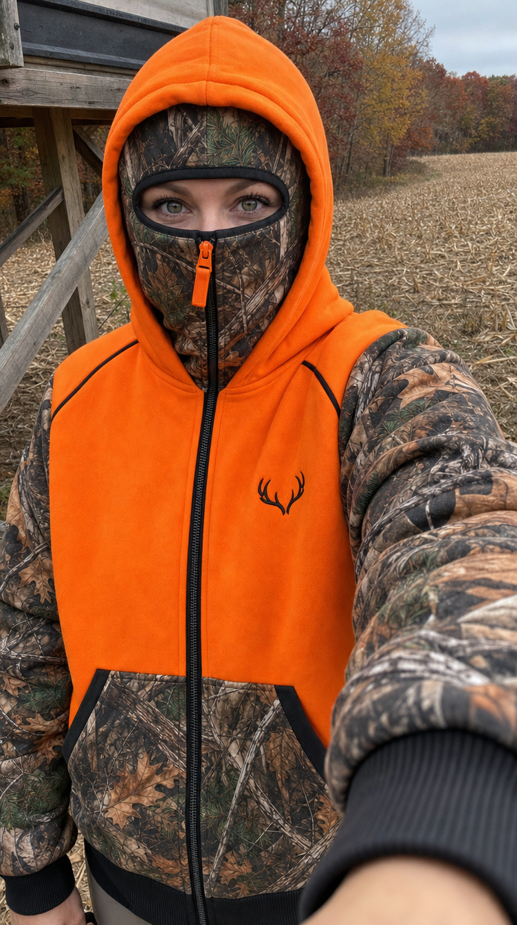 Camo balaclava hoodie lifestyle