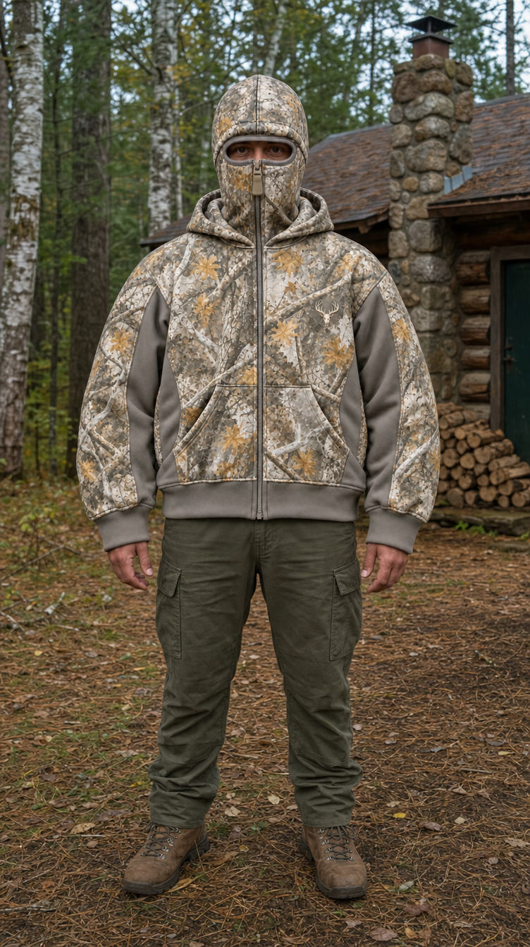 Camo balaclava hoodie lifestyle